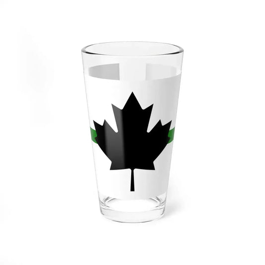Thin Green Line Flag Canada (Canada) Pint Glass 16oz 16oz - Go Mug Yourself