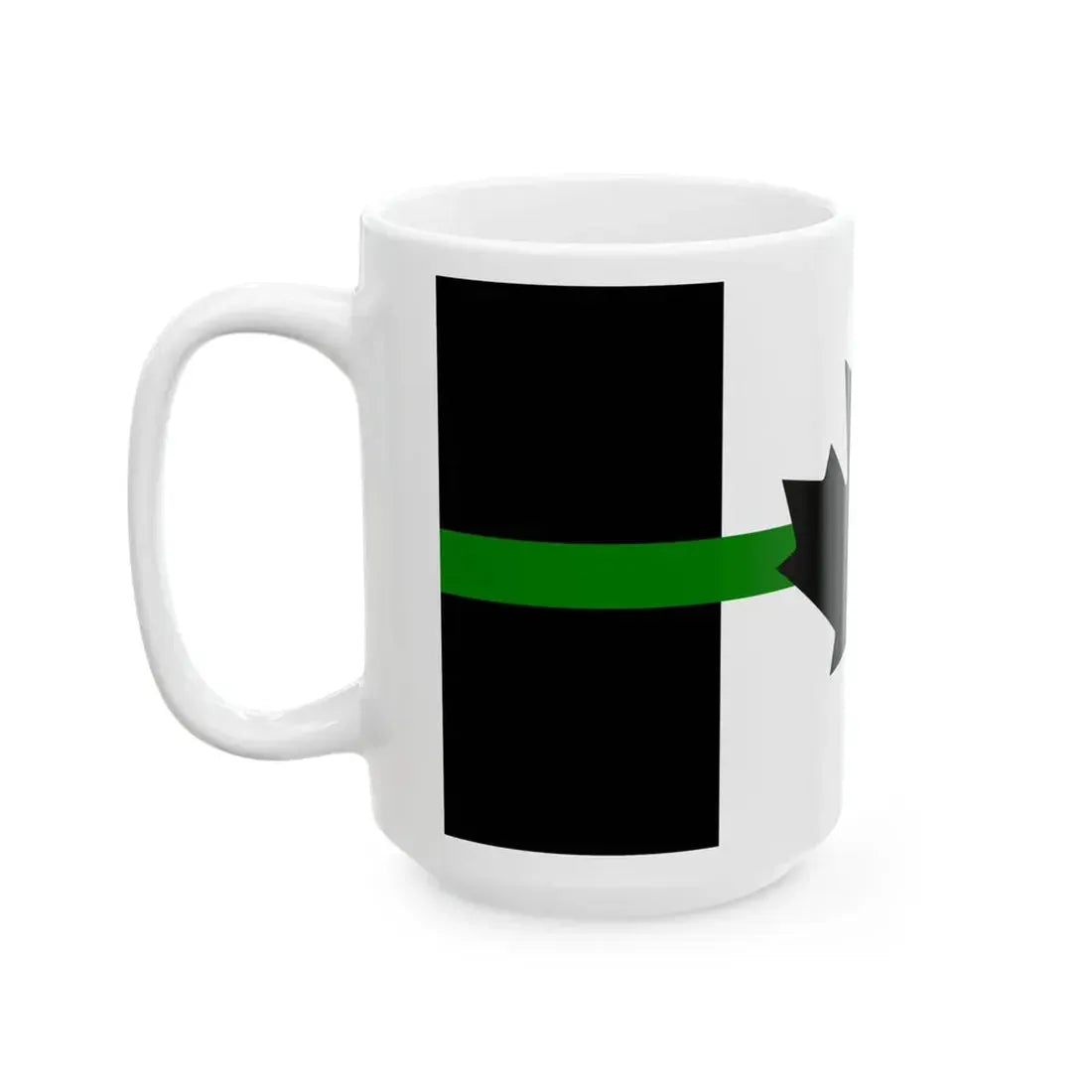 Thin Green Line Flag Canada (Canada) White Coffee Mug - Go Mug Yourself