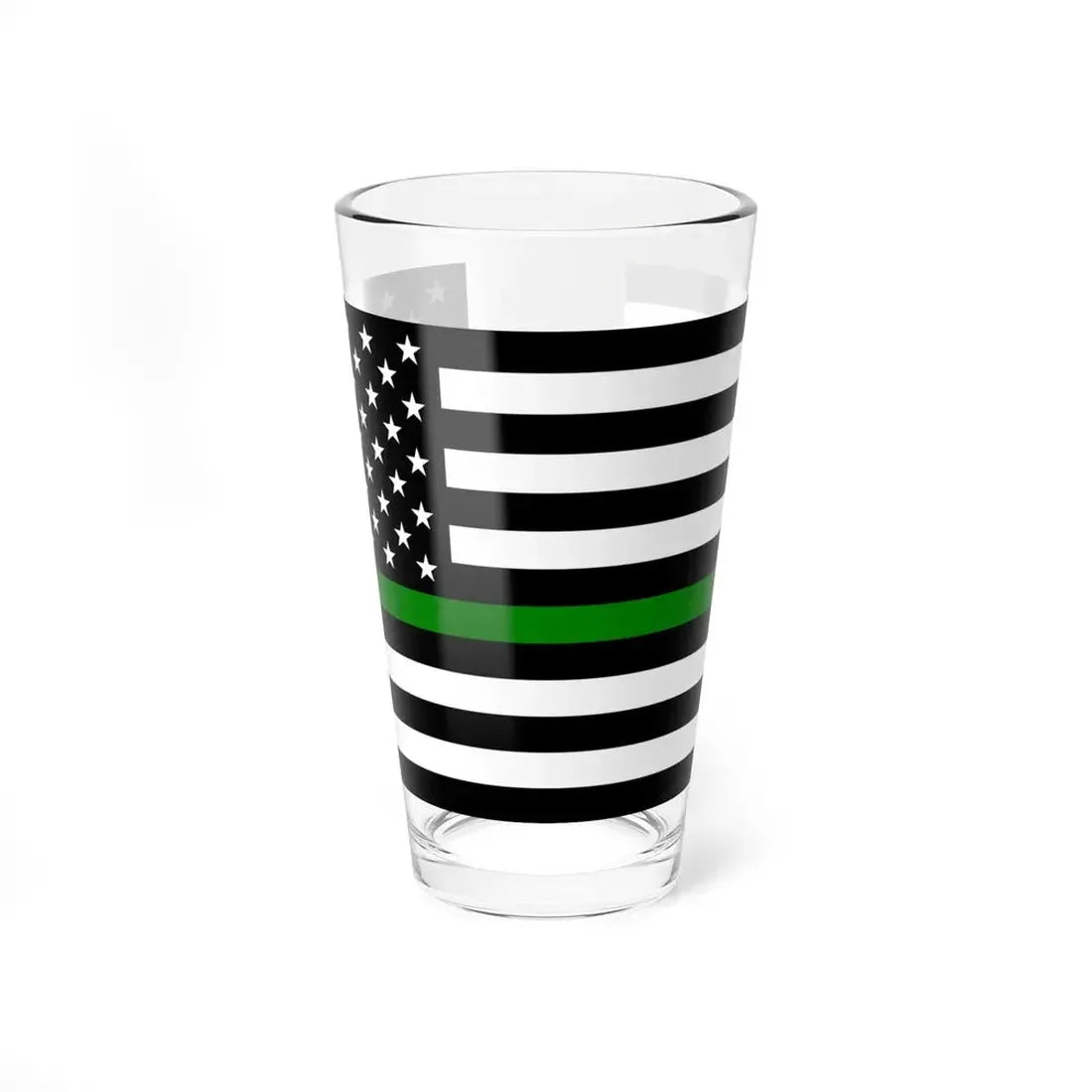 Thin Green Line Flag United States (United States) Pint Glass 16oz 16oz - Go Mug Yourself