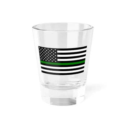 Thin Green Line Flag United States (United States) Shot Glass 1.5oz 1.5oz - Go Mug Yourself