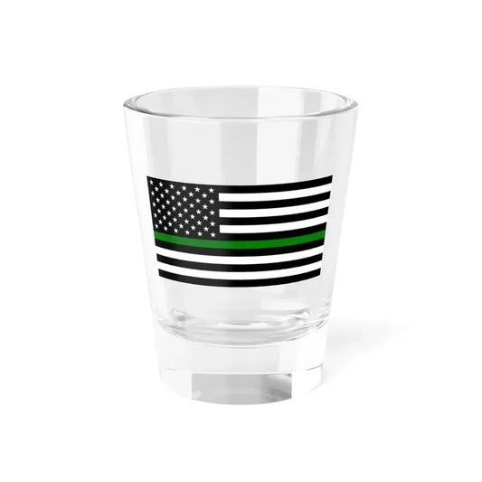 Thin Green Line Flag United States (United States) Shot Glass 1.5oz 1.5oz - Go Mug Yourself
