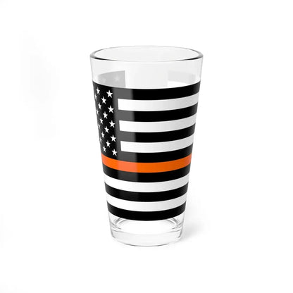 Thin Orange Line Flag United States (United States) Pint Glass 16oz 16oz - Go Mug Yourself