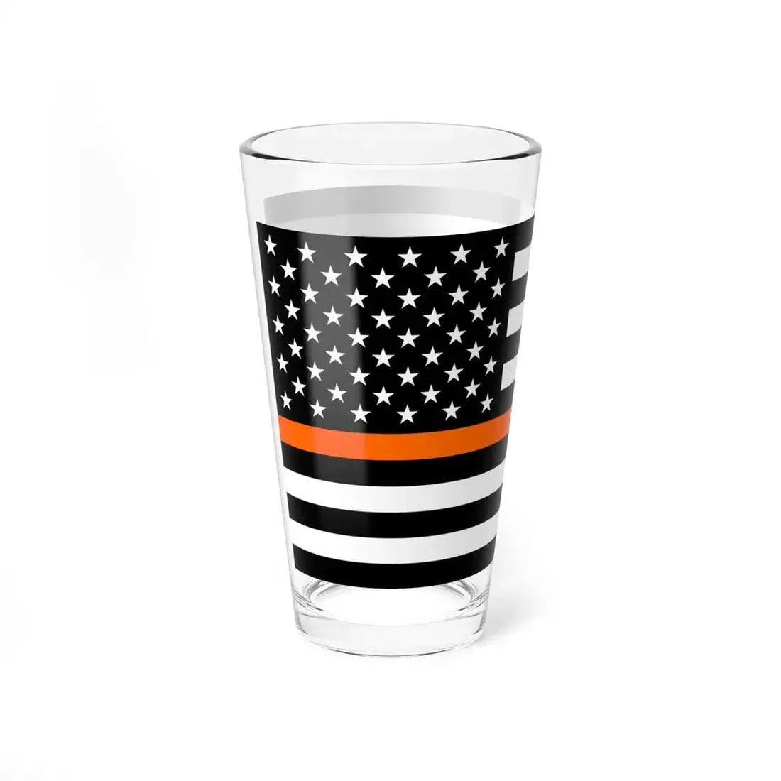 Thin Orange Line Flag United States (United States) Pint Glass 16oz - Go Mug Yourself