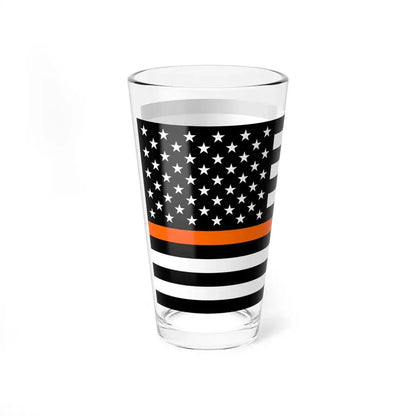 Thin Orange Line Flag United States (United States) Pint Glass 16oz - Go Mug Yourself