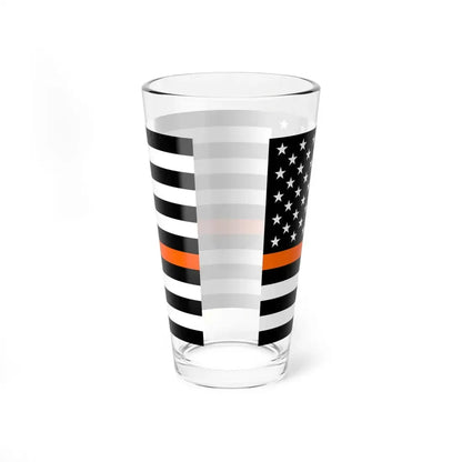 Thin Orange Line Flag United States (United States) Pint Glass 16oz - Go Mug Yourself