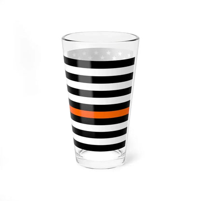 Thin Orange Line Flag United States (United States) Pint Glass 16oz - Go Mug Yourself
