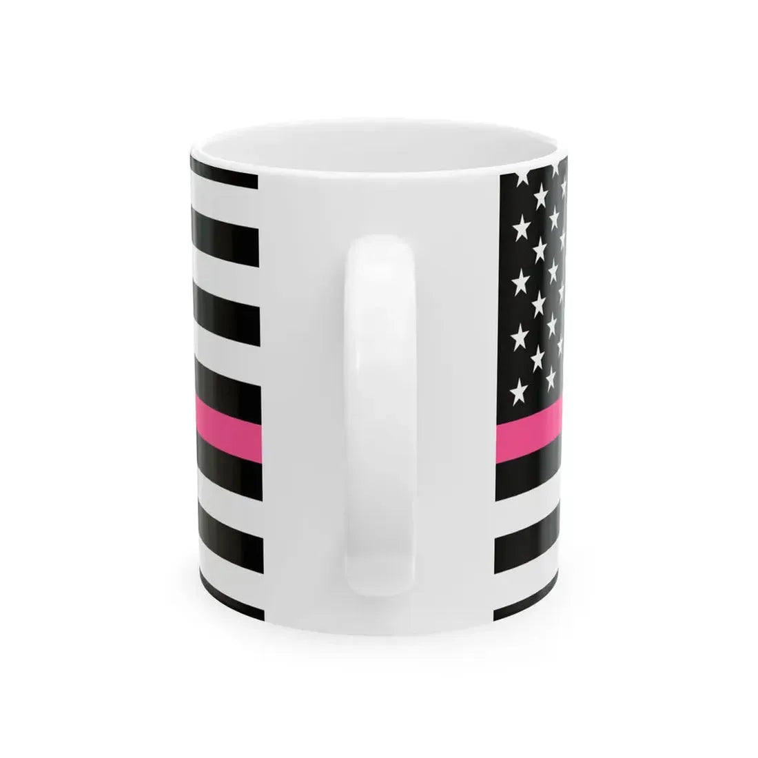 Thin Pink Line Flag United States (United States) White Coffee Mug - Go Mug Yourself