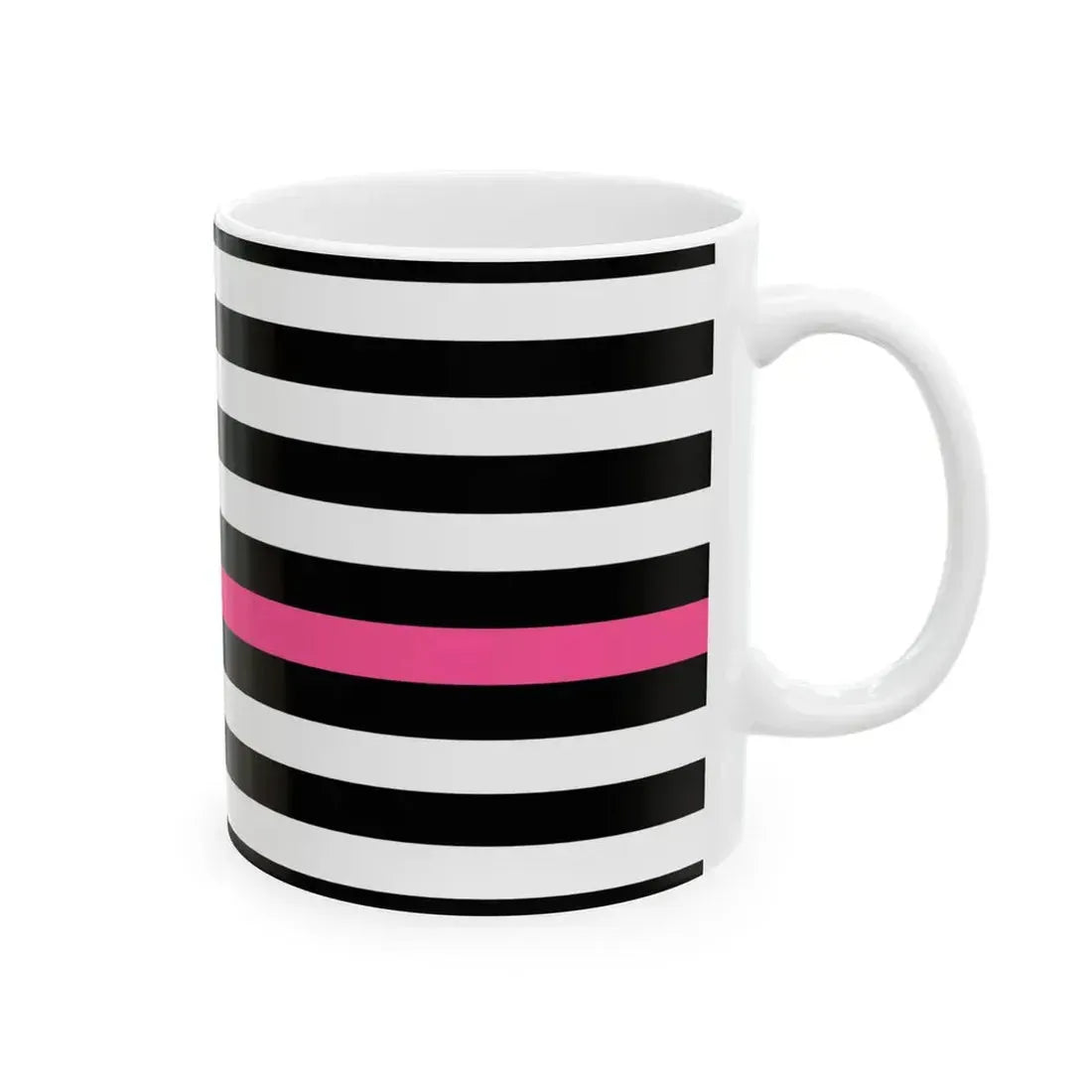 Thin Pink Line Flag United States (United States) White Coffee Mug - Go Mug Yourself