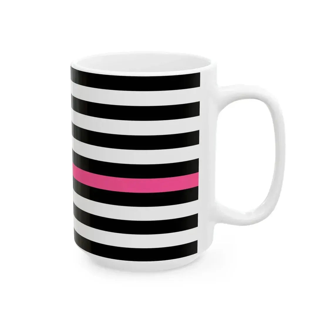 Thin Pink Line Flag United States (United States) White Coffee Mug - Go Mug Yourself
