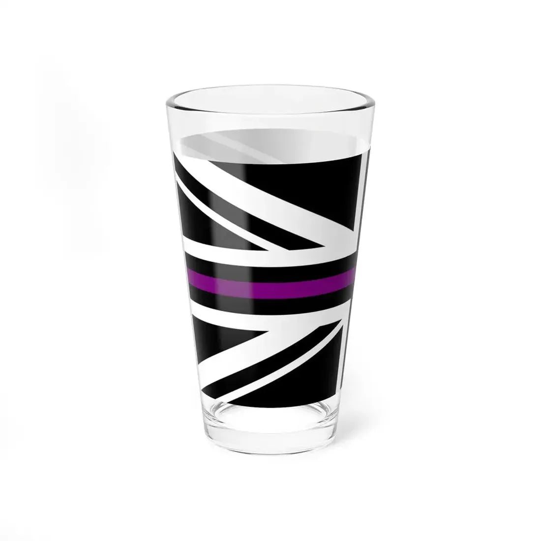 Thin Purple Line Flag United Kingdom (United Kingdom) Pint Glass 16oz - Go Mug Yourself