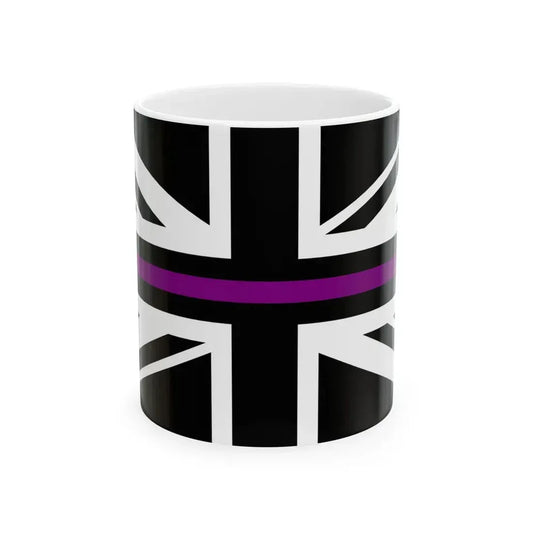 Thin Purple Line Flag United Kingdom (United Kingdom) White Coffee Mug 11oz - Go Mug Yourself