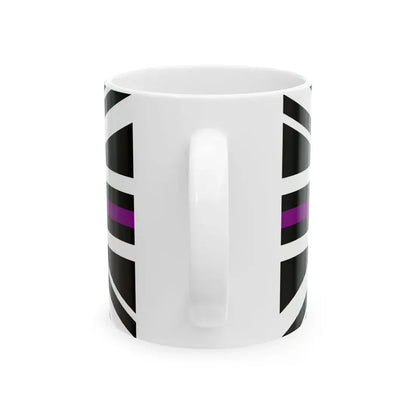 Thin Purple Line Flag United Kingdom (United Kingdom) White Coffee Mug - Go Mug Yourself