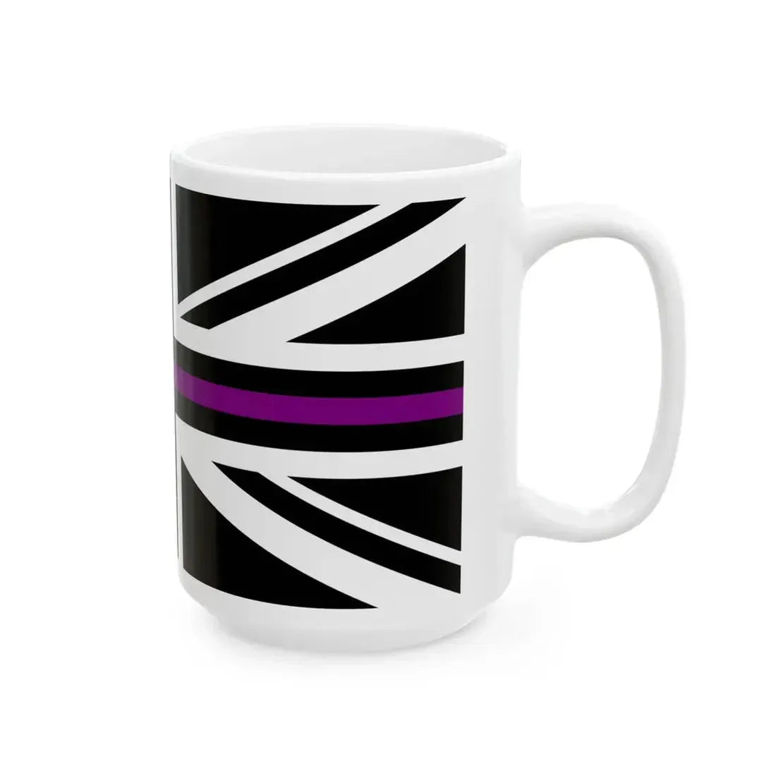Thin Purple Line Flag United Kingdom (United Kingdom) White Coffee Mug - Go Mug Yourself