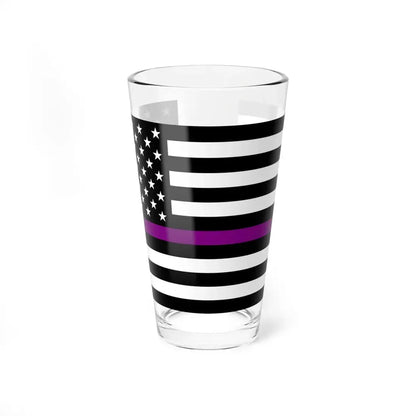 Thin Purple Line Flag United States (United States) Pint Glass 16oz 16oz - Go Mug Yourself