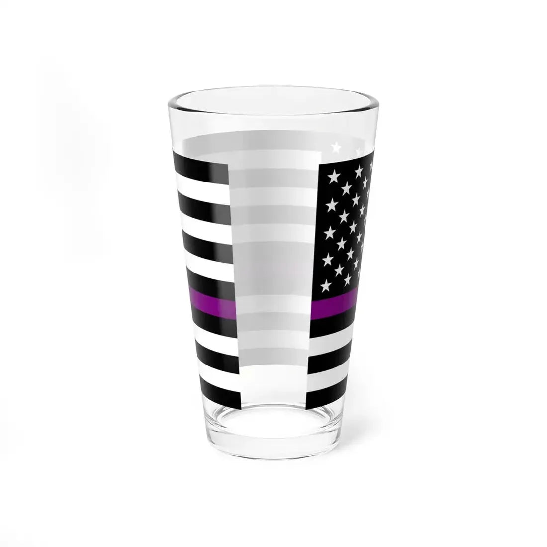 Thin Purple Line Flag United States (United States) Pint Glass 16oz - Go Mug Yourself