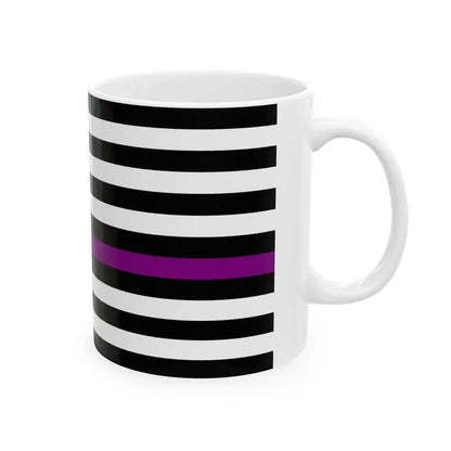 Thin Purple Line Flag United States (United States) White Coffee Mug - Go Mug Yourself