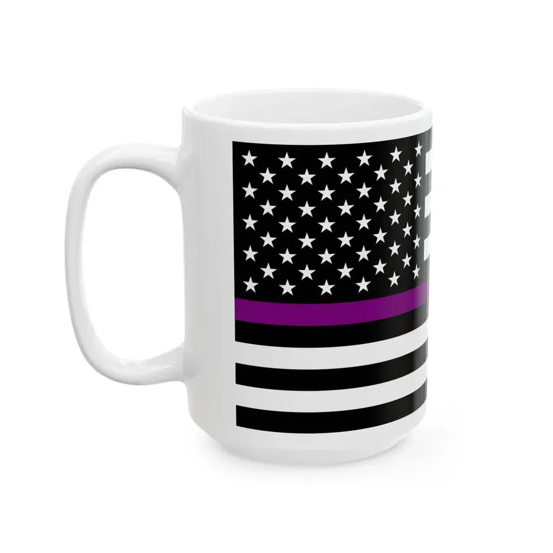 Thin Purple Line Flag United States (United States) White Coffee Mug - Go Mug Yourself