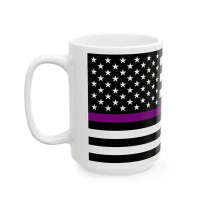 Thin Purple Line Flag United States (United States) White Coffee Mug - Go Mug Yourself