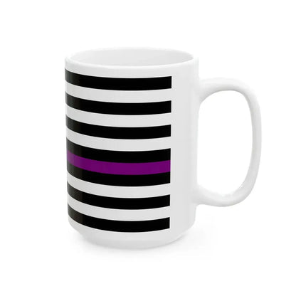 Thin Purple Line Flag United States (United States) White Coffee Mug - Go Mug Yourself