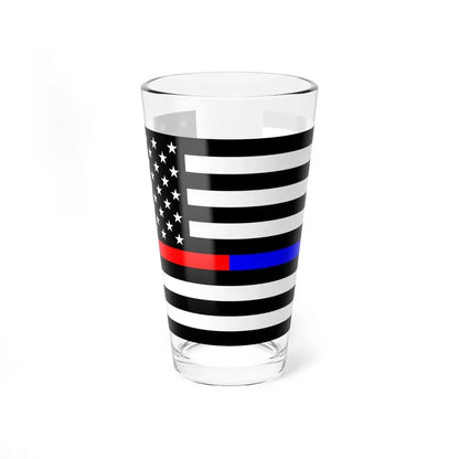 Thin Red-Blue Line Flag United States (United States) Pint Glass 16oz 16oz - Go Mug Yourself