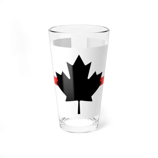 Thin Red Line Flag Canada (Canada) Pint Glass 16oz 16oz - Go Mug Yourself