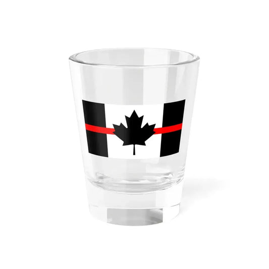 Thin Red Line Flag Canada (Canada) Shot Glass 1.5oz 1.5oz - Go Mug Yourself