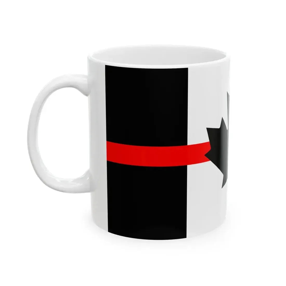 Thin Red Line Flag Canada (Canada) White Coffee Mug - Go Mug Yourself