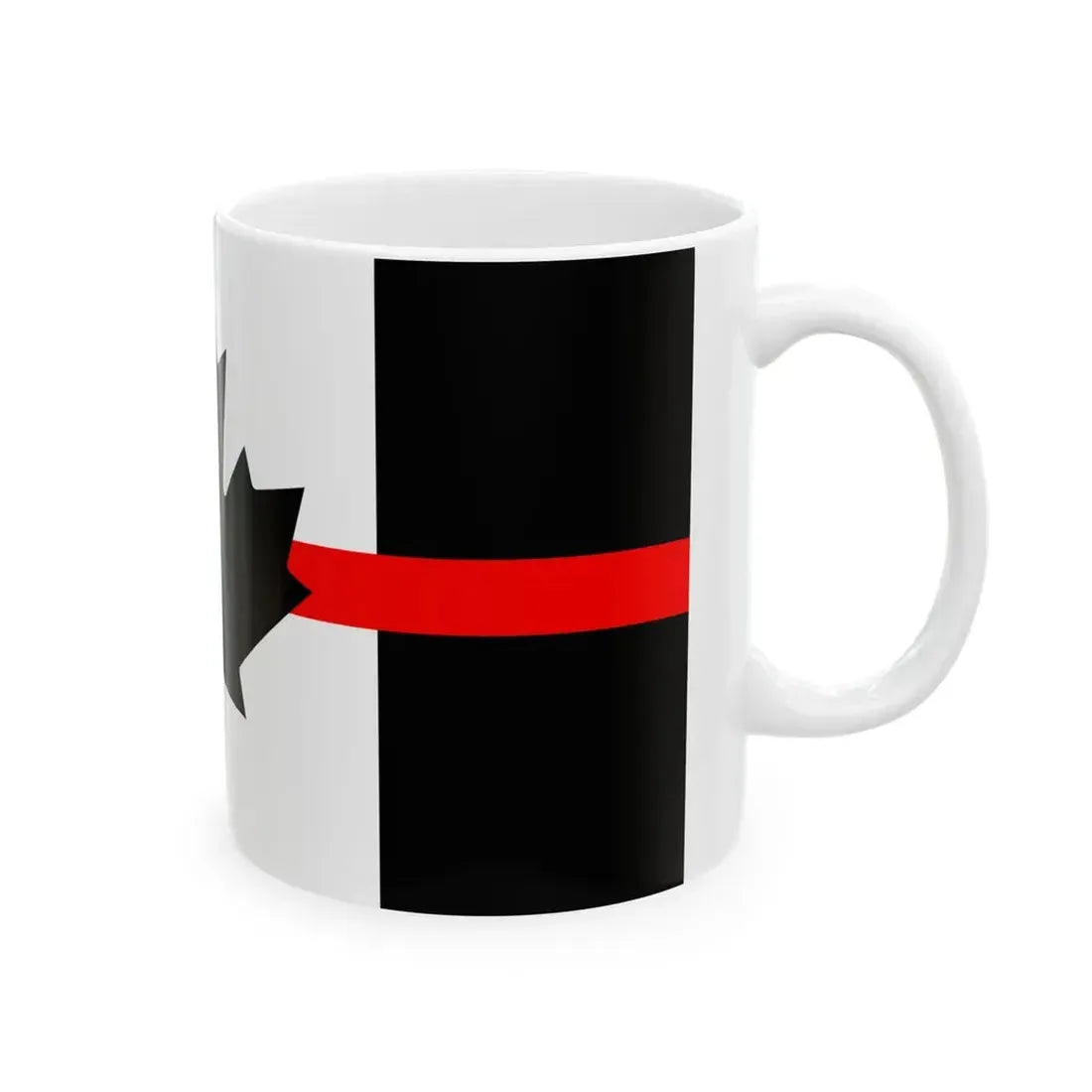 Thin Red Line Flag Canada (Canada) White Coffee Mug - Go Mug Yourself