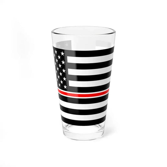 Thin Red Line Flag United States healthcare variant (United States) Pint Glass 16oz 16oz - Go Mug Yourself