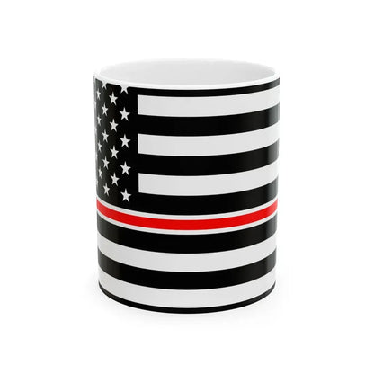 Thin Red Line Flag United States healthcare variant (United States) White Coffee Mug 11oz - Go Mug Yourself