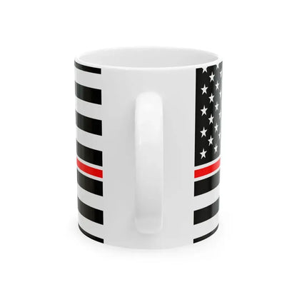 Thin Red Line Flag United States healthcare variant (United States) White Coffee Mug - Go Mug Yourself