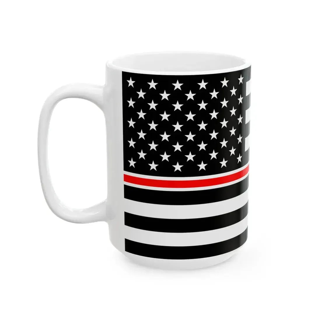Thin Red Line Flag United States healthcare variant (United States) White Coffee Mug - Go Mug Yourself