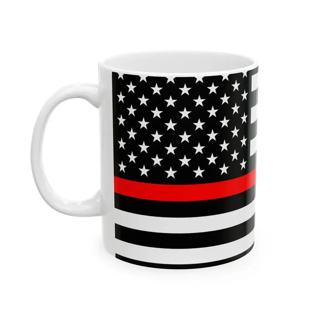 Thin Red Line Flag United States (United States) White Coffee Mug - Go Mug Yourself