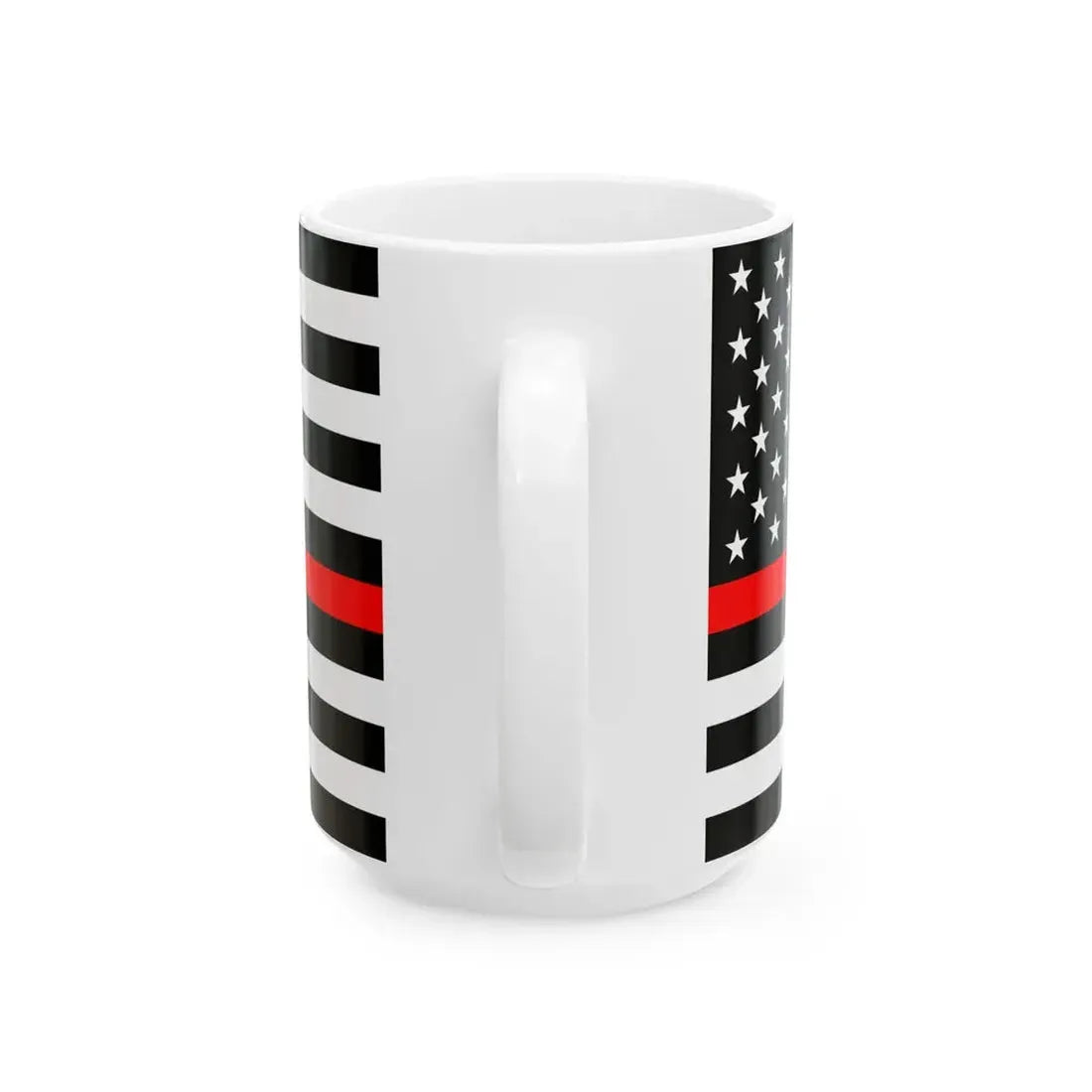 Thin Red Line Flag United States (United States) White Coffee Mug - Go Mug Yourself
