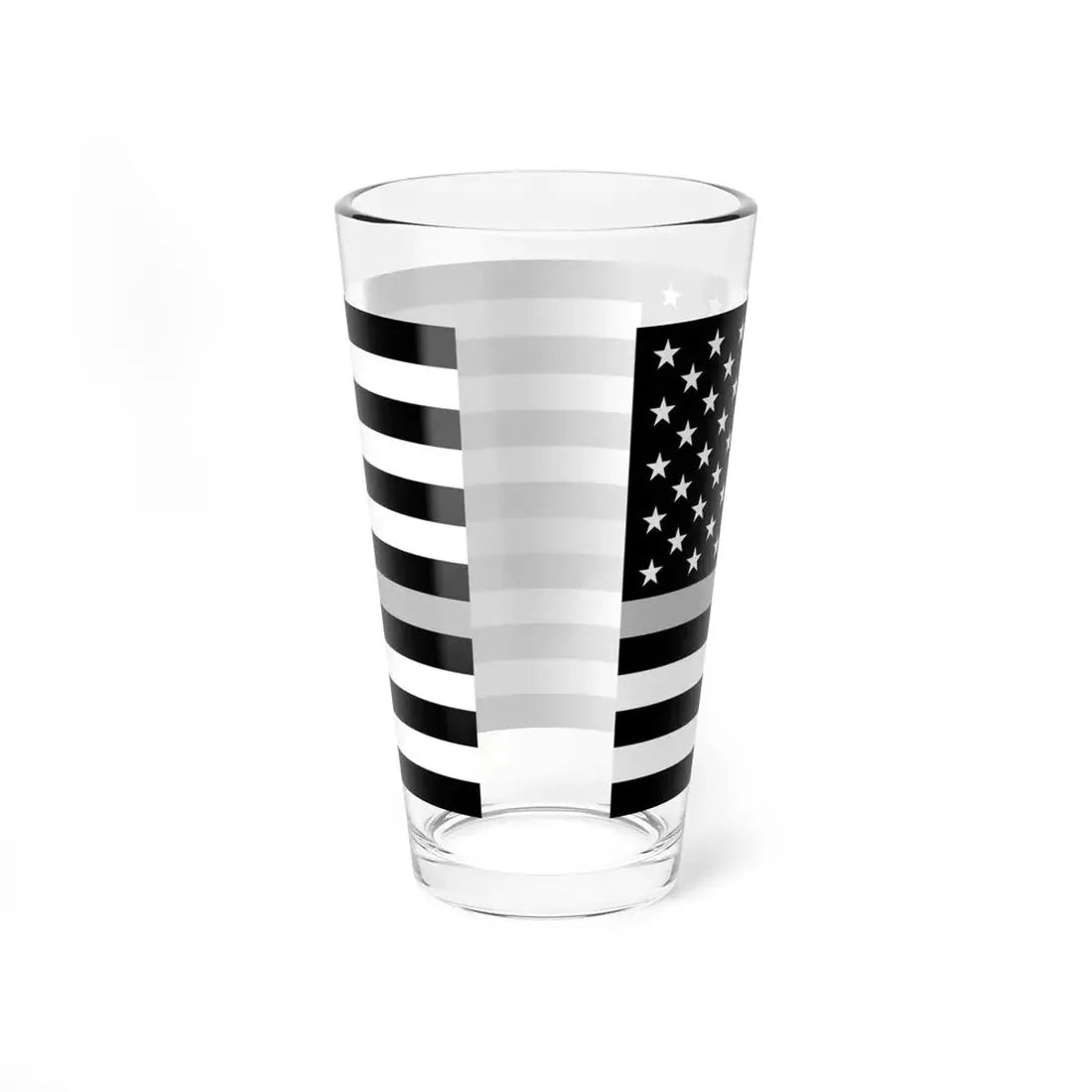 Thin Silver Line Flag United States (United States) Pint Glass 16oz - Go Mug Yourself