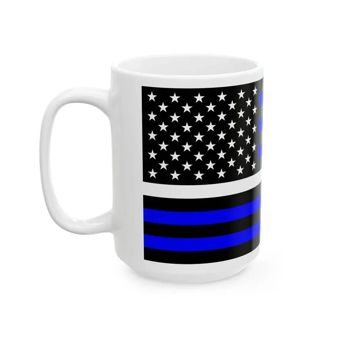 Thin White Line Flag United States (United States) White Coffee Mug - Go Mug Yourself