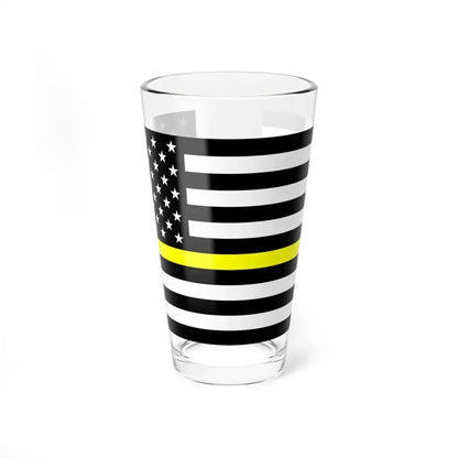 Thin Yellow Line Flag United States (United States) Pint Glass 16oz 16oz - Go Mug Yourself
