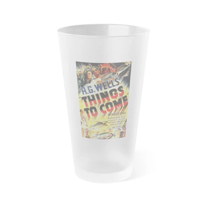 THINGS TO COME 1936 Movie Poster - Frosted Pint Glass 16oz-16oz-Frosted-Go Mug Yourself