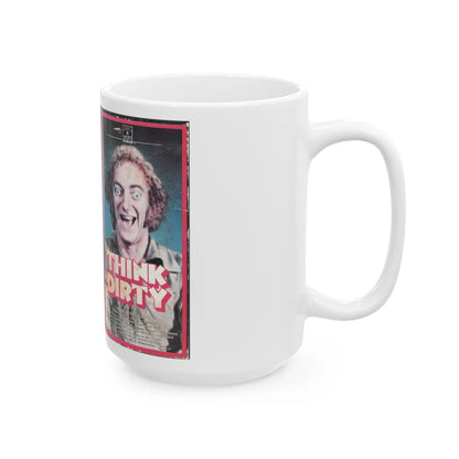 THINK DIRTY (VHS COVER) - White Coffee Mug-Go Mug Yourself