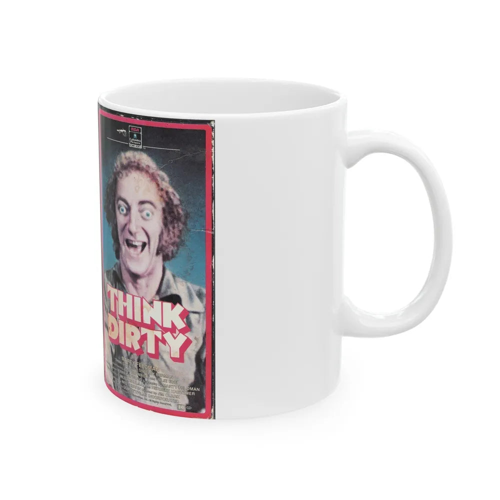 THINK DIRTY (VHS COVER) - White Coffee Mug-Go Mug Yourself