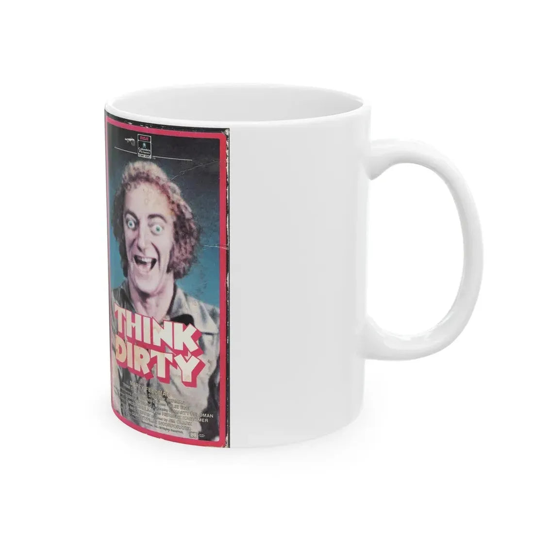 THINK DIRTY (VHS COVER) - White Coffee Mug - Go Mug Yourself