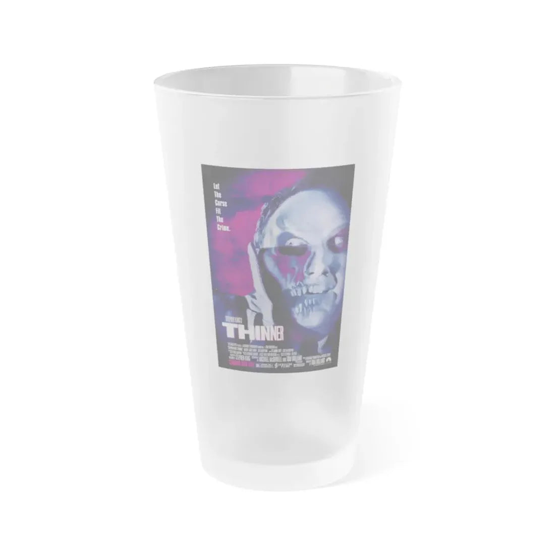 THINNER 1996 Movie Poster - Frosted Pint Glass 16oz 16oz Frosted - Go Mug Yourself