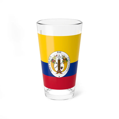 Third flag of the Gran Colombia centered coat of arms (Colombia) Pint Glass 16oz 16oz - Go Mug Yourself