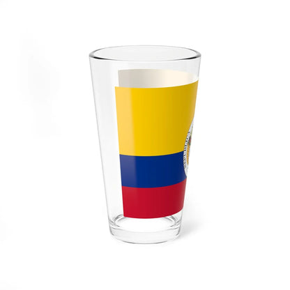Third flag of the Gran Colombia centered coat of arms (Colombia) Pint Glass 16oz - Go Mug Yourself