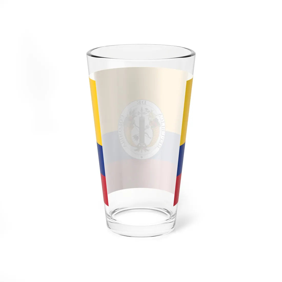 Third flag of the Gran Colombia centered coat of arms (Colombia) Pint Glass 16oz - Go Mug Yourself