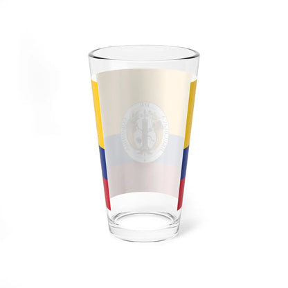 Third flag of the Gran Colombia centered coat of arms (Colombia) Pint Glass 16oz - Go Mug Yourself