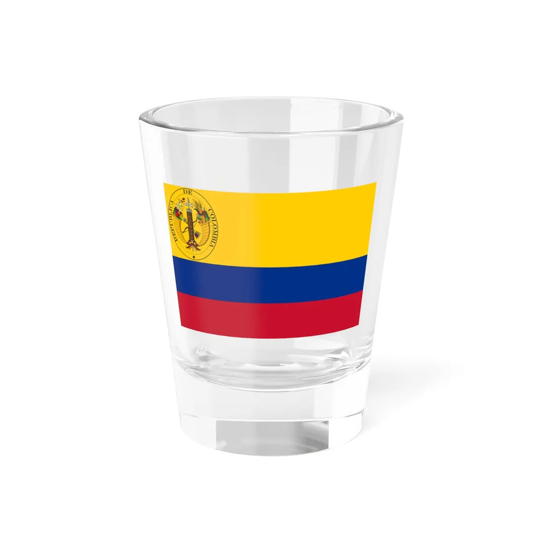 Third flag of the Gran Colombia (Colombia) Shot Glass 1.5oz 1.5oz - Go Mug Yourself