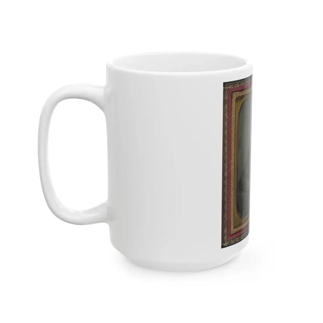 Third Lieutenant John Alphonso Beall Of Company D, 14th Texas Cavalry Regiment, With Berdan Sharps Rifle (U.S. Civil War) White Coffee Mug - Go Mug Yourself