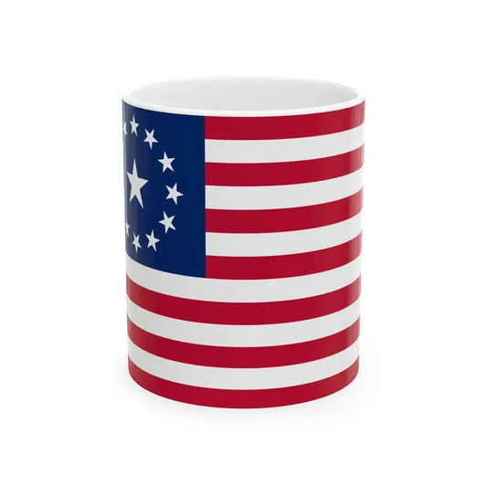Thirteen Commonwealths of America Flag (United States) White Coffee Mug 11oz - Go Mug Yourself