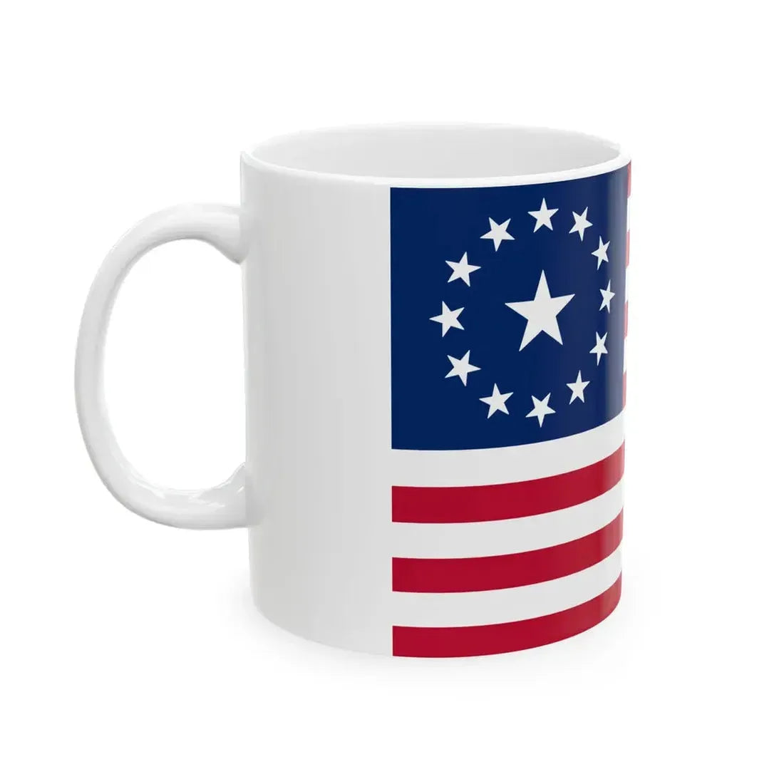 Thirteen Commonwealths of America Flag (United States) White Coffee Mug - Go Mug Yourself